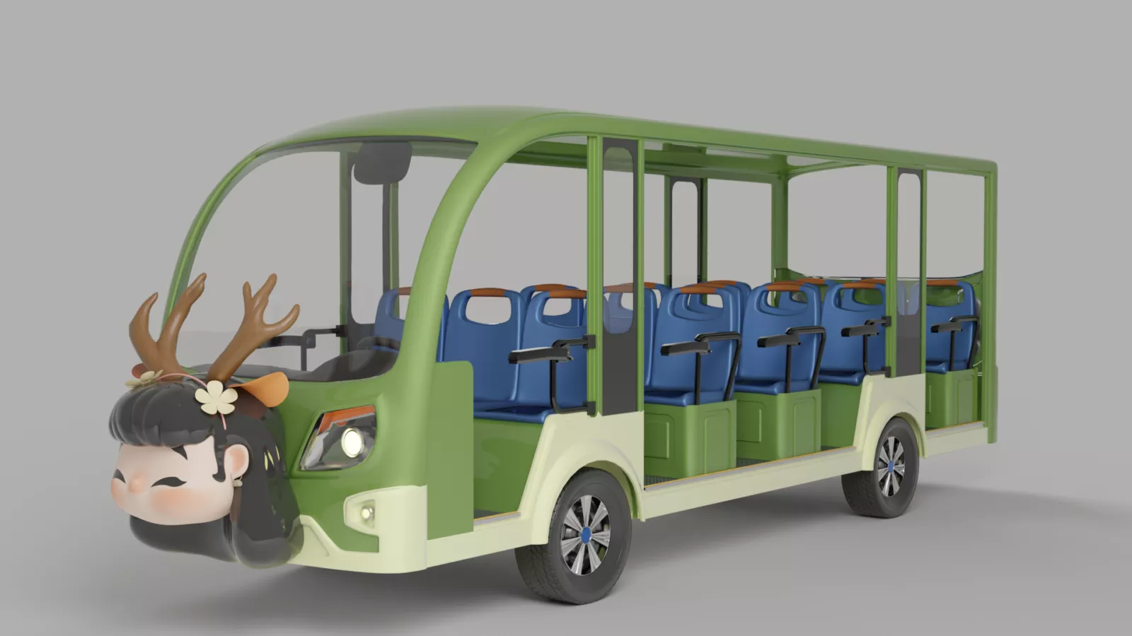 The travel tool of the future! Zhongguancun Forum electric sightseeing car new technology revealed 29 小鹿女孩